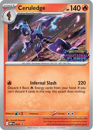 Ceruledge (Prerelease) 14 - ME Mega Evolution Promo Holofoil-1