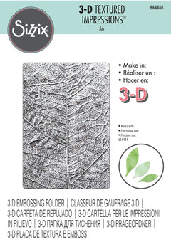 Sizzix 3-D Textured Impressions Embossing Folder - Leaf Veins-1