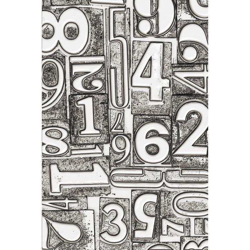 Sizzix 3-D Texture Fades Embossing Folder - Numbered by Tim Holtz-2