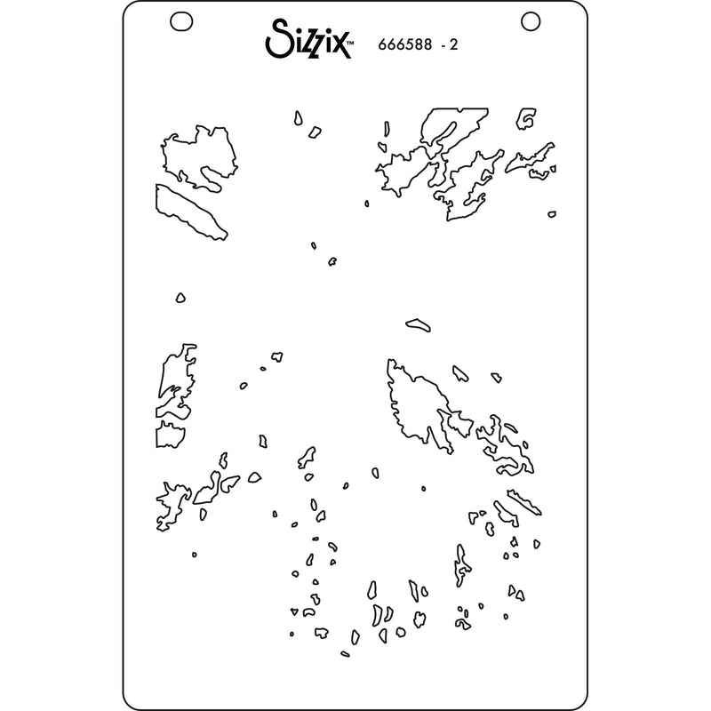 Plantillas en capas Sizzix A6, paquete de 4, Cosmopolitan, Floral Impressions por Stacey Park-3