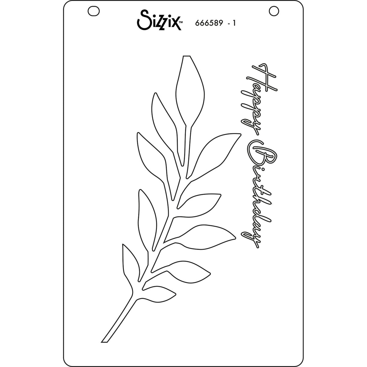 Sizzix A6 Layered Stencils 4PK Cosmopolitan, Frond by Stacey Park-2