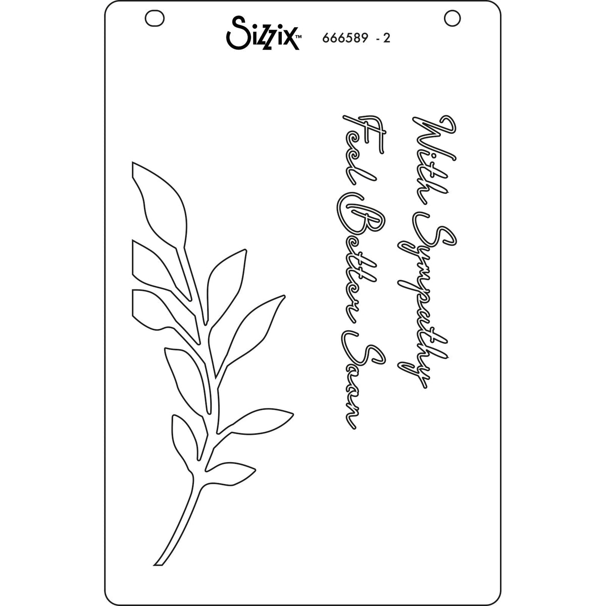 Sizzix A6 Layered Stencils 4PK Cosmopolitan, Frond by Stacey Park-3