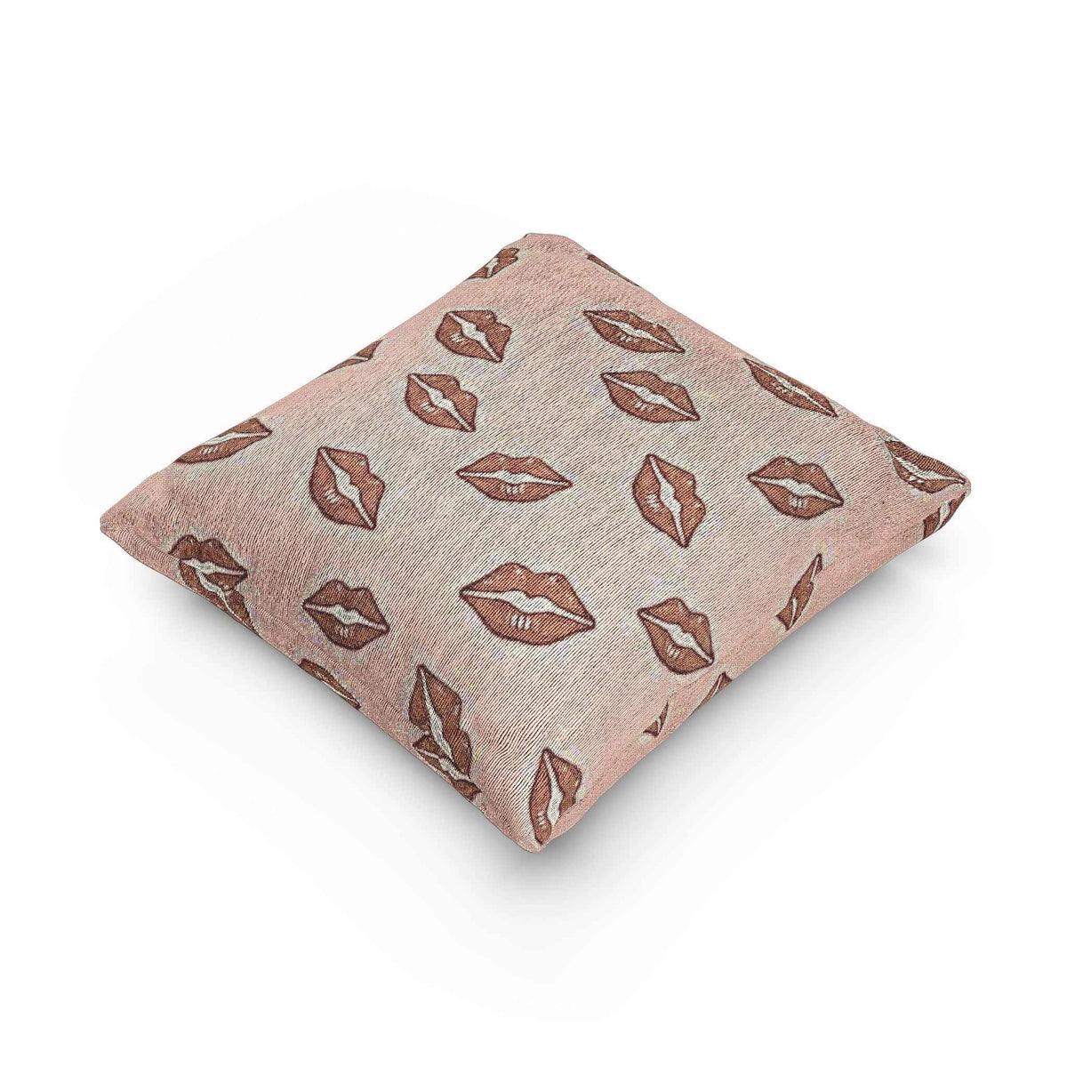 Kiss Pattern Woven Pillow | Lip Print Decorative Pillow-8