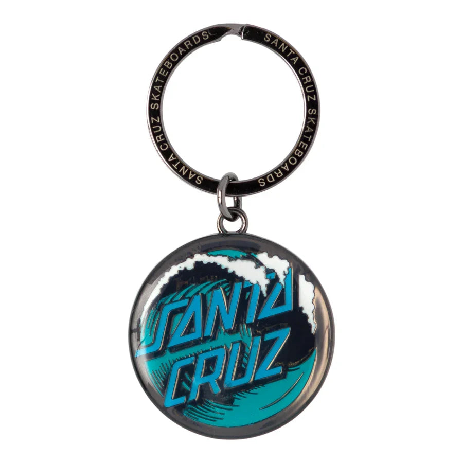 Santa Cruz 'Wave Dot' Keychain - Dark Gunmetal-1