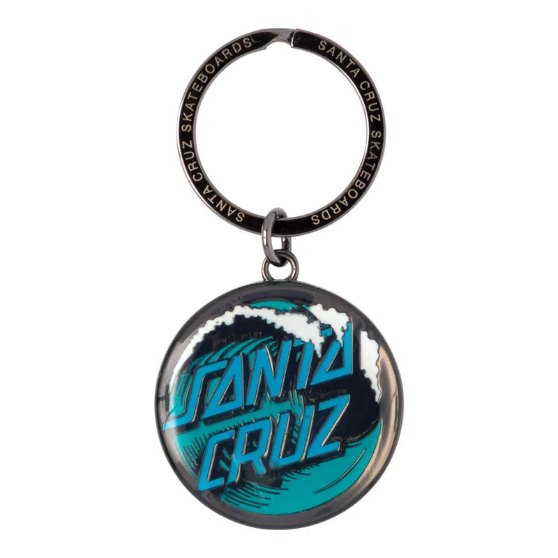 Santa Cruz 'Wave Dot' Keychain - Dark Gunmetal-1