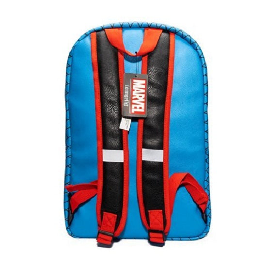 Mochila Pequeña de Cosplay de Capitán América de Loungefly Marvel con Pin de Escudo (UPC: 671803375697)