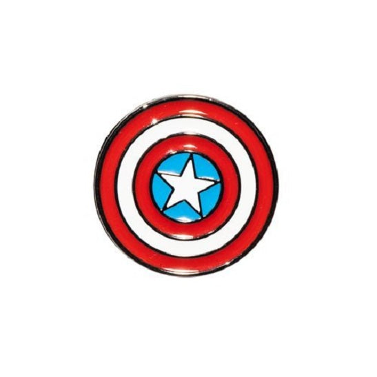 Mochila Pequeña de Cosplay de Capitán América de Loungefly Marvel con Pin de Escudo (UPC: 671803375697)