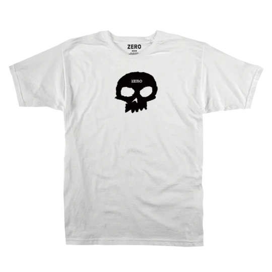 Zero 'Single Skull' Tee - White-1