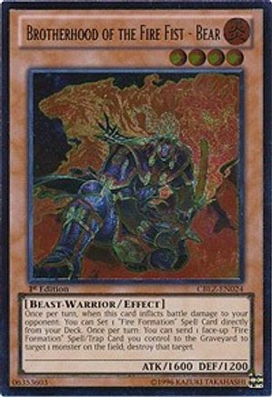 Brotherhood of the Fire Fist - Bear (UTR) (CBLZ-EN024) - Cosmo Blazer Unlimited