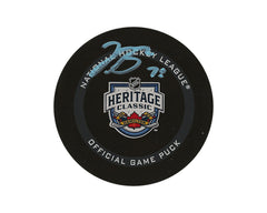 Palet de match officiel Heritage Classic 2022 autographié par Jacob Bryson-1