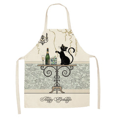 European and American cartoon cute cat apron-26