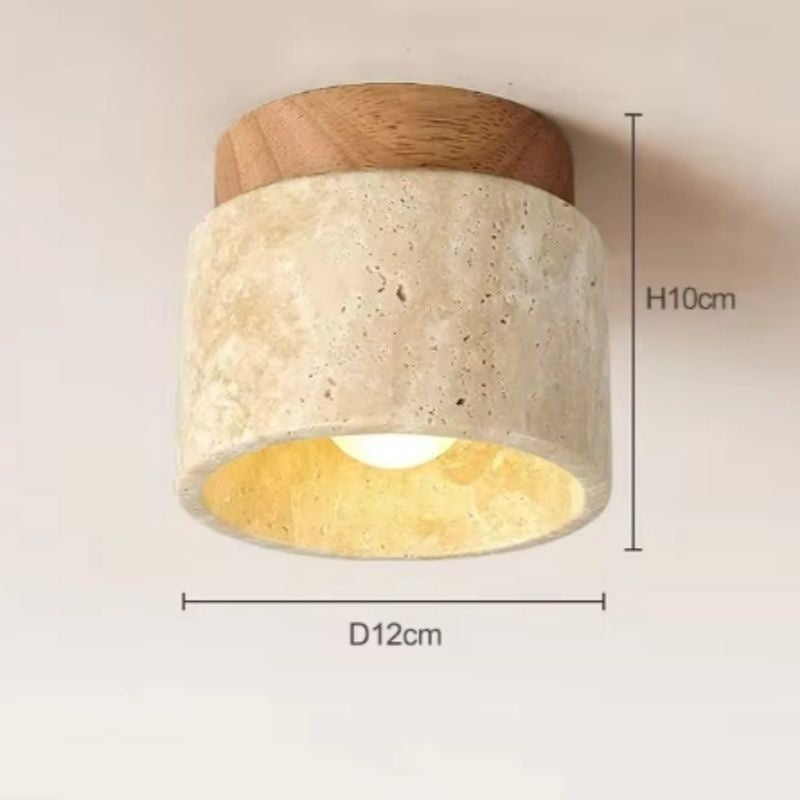 Japanese Style Trendy Yellow Cave Style Ceiling Light For Home Use-4