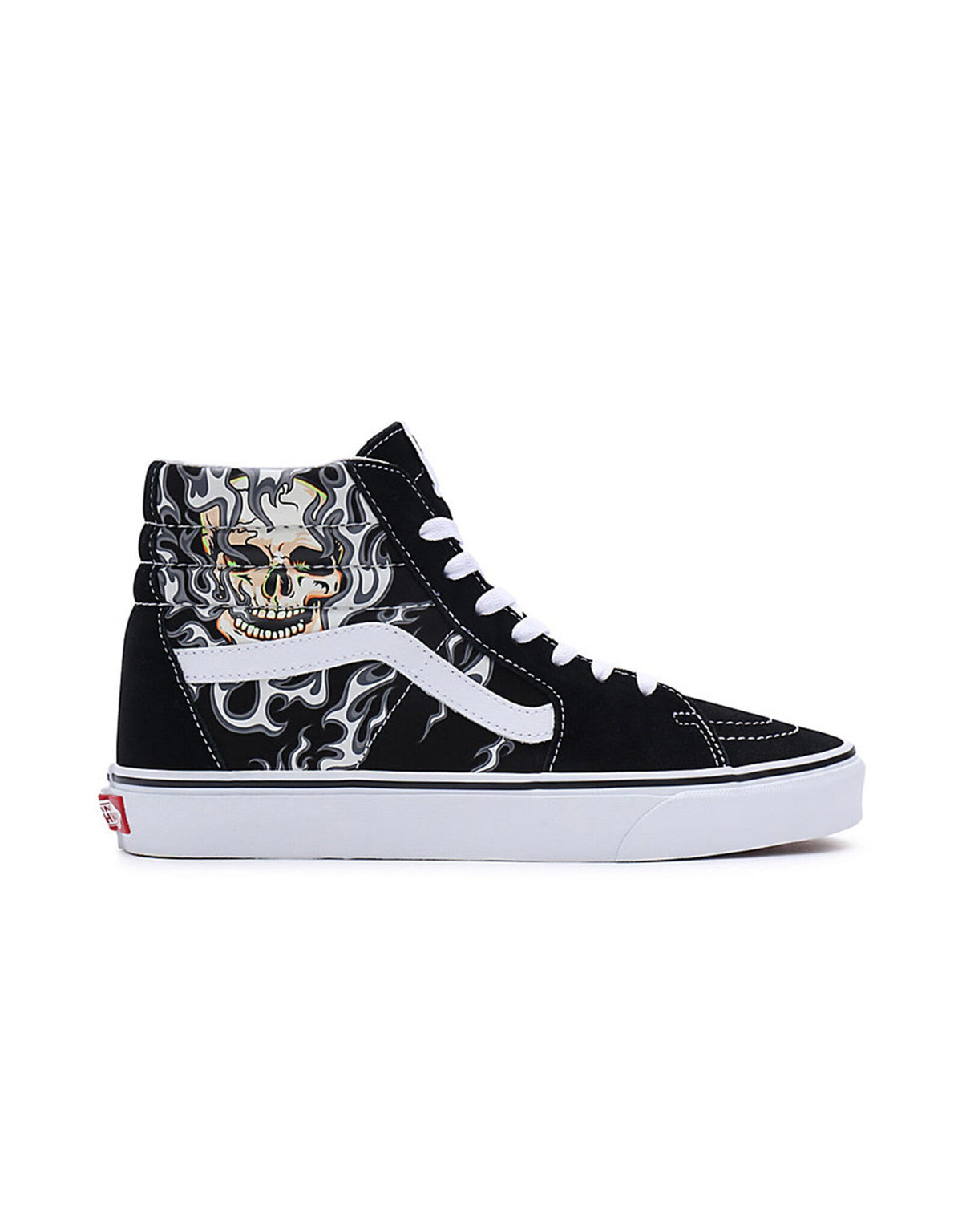 Vans 'Sk8-Hi' Shoes - Flame Skull Black/True White-1