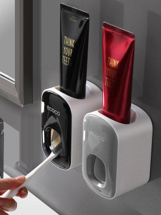 Wall Mounted Automatic Toothpaste Holder Bathroom Accessories Set Dispenser-8