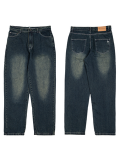 Red Dragon 'Franklin' Baggy Jeans - Yellow Tint/Blue-1