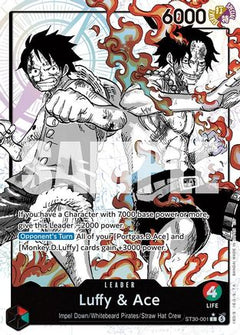 Luffy & Ace (Parallel) (ST30-001) - Starter Deck EX: Luffy & Ace Foil-1