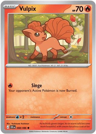 Vulpix 8 - ME04 Chaos Rising Reverse Holofoil-1