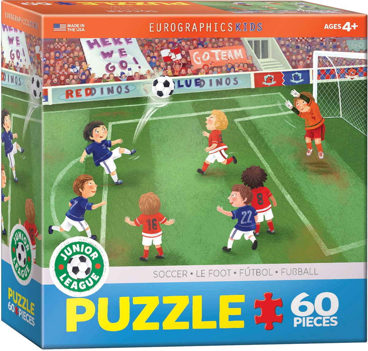 Eurographics Junior League Soccer 60-Piece Puzzle - Ages 4+-1