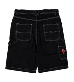 Red Dragon 'Mechanizer' Baggy Jean Shorts - Black-2