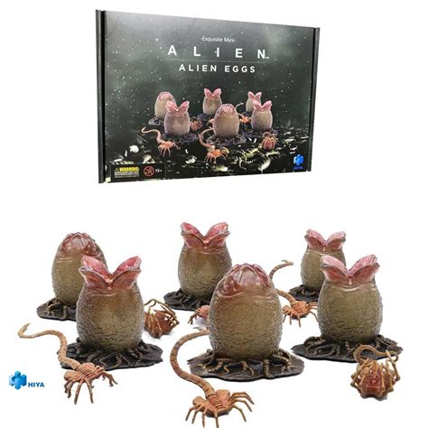Huevos alienígenas y Facehugger - Set exclusivo de figuras de acción a escala 1:18 - Escala 1:18 (UPC: 957534201424)