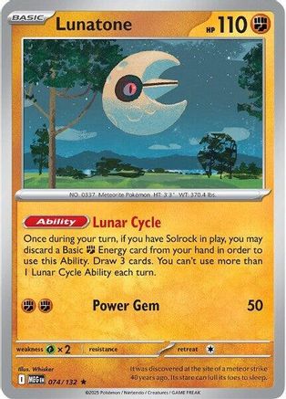 Lunatone - 074/132 (Non-Holo) 74 - Deck Exclusives-1