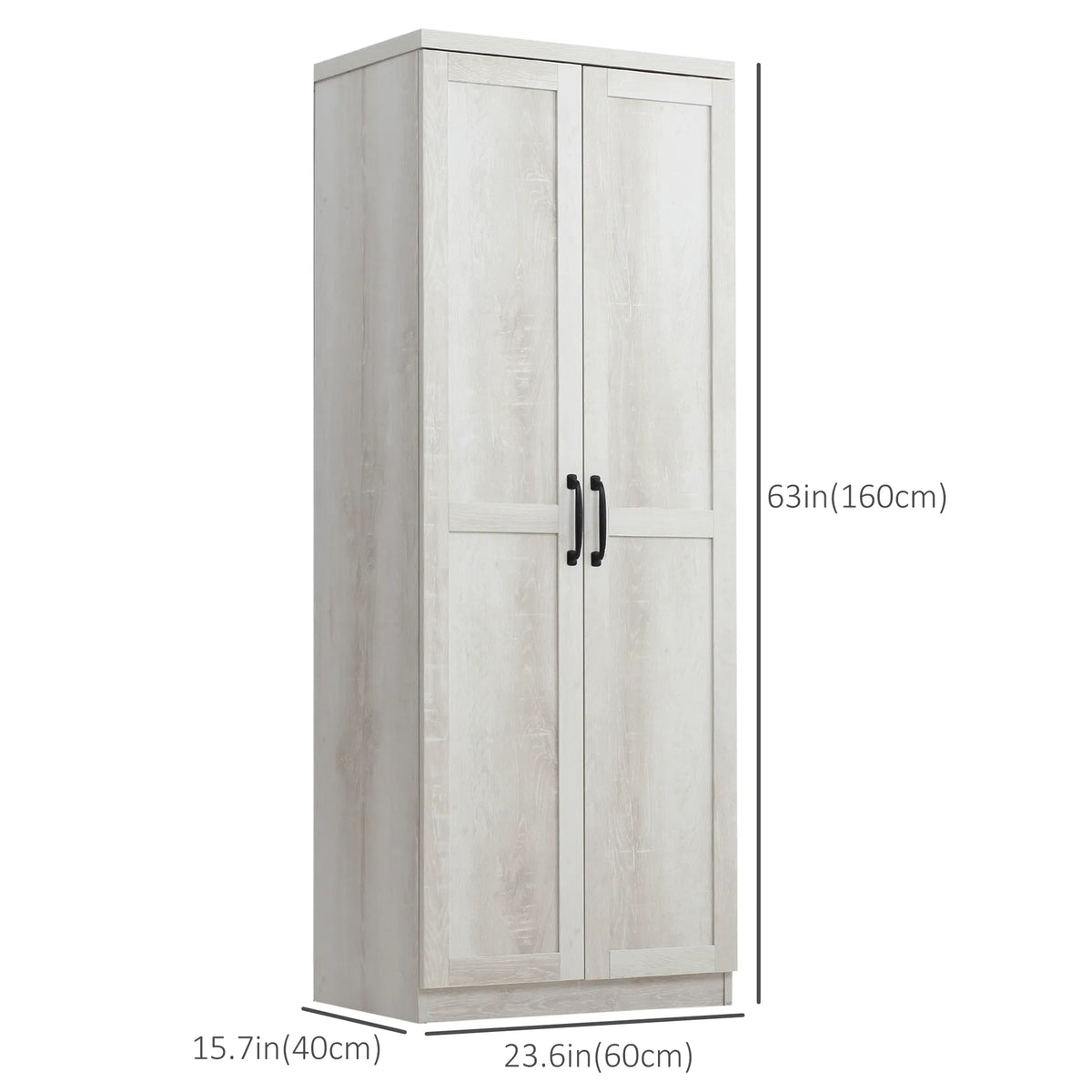 63-Inch Kitchen Pantry Cabinet – 5-Tier Storage Cabinet with Doors & Adjustable Shelves (Canada & United States Delivery Only)-2