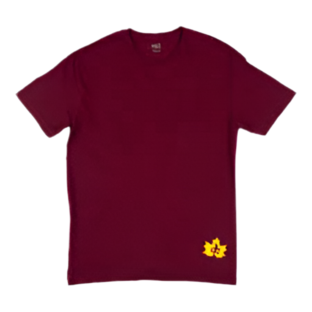 Red Dragon 'Chung Leaf' Tee - Maroon-1