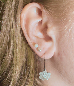 Clover Shaped St. Patrick Medal Earrings-1