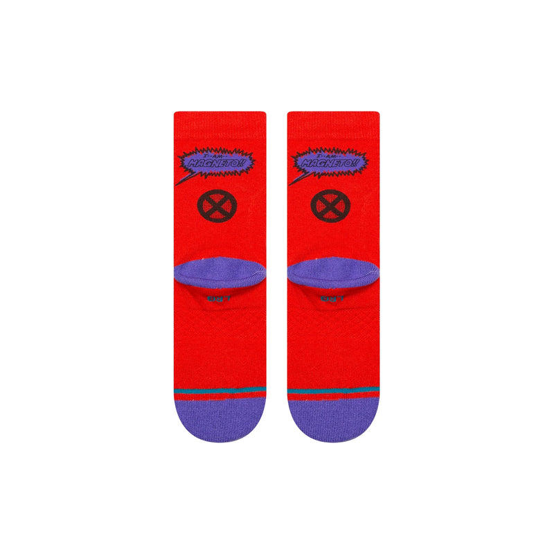 Stance x Marvel 'Magneto' Crew Socks - Red (KIDS)-2