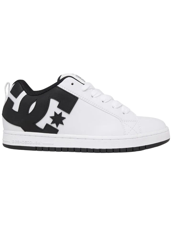 DC Shoes 'Court Graffik' Shoes - White/Black/Black-1