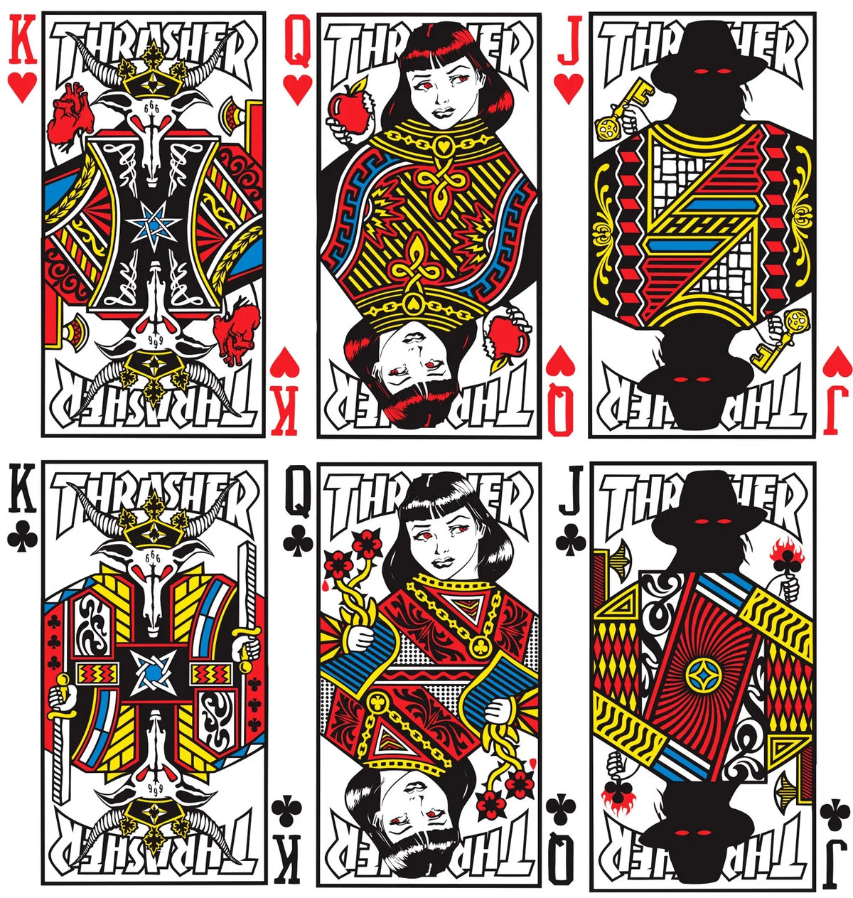 Thrasher Playing Cards - Black/Red-2