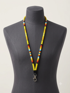 Round Beaded Lanyard(Yellow)-1