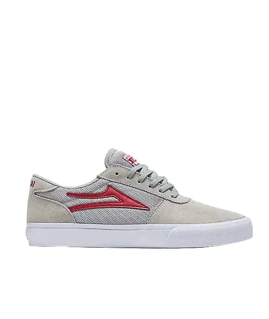 Lakai 'Manchester' Shoes - Grey/Red Suede-1