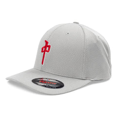 Red Dragon 'OG Puffy' Mock Mesh Flexfit Cap - Grey/Red-1