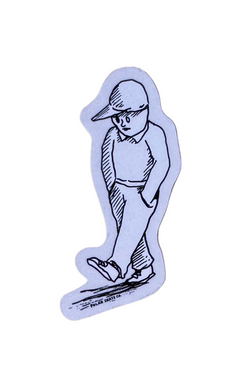 Polar Skate Co. 'Sad Man' Sticker - Black-1