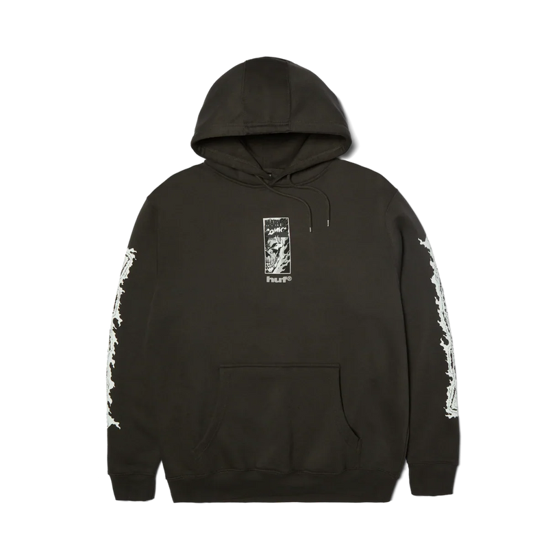 HUF x Marvel 'Ghost Rider' Hoodie - Washed Black-1