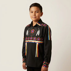 Feathers Youth Ribbon shirt-2