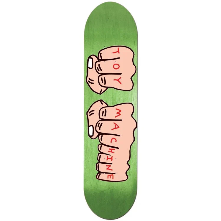 Toy Machine 'Fists' Skateboard Deck - Green-1