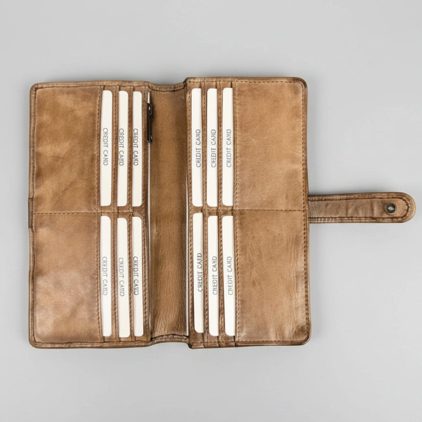 MET Women's Snap Tab Leather Wallet-8