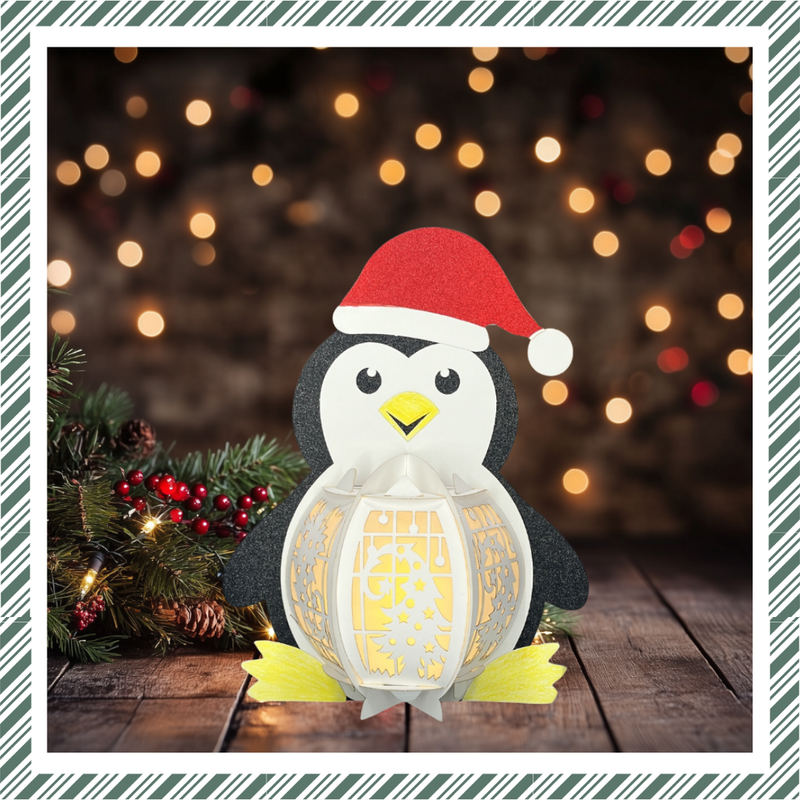 Lanternes en papier à faire soi-même CrafTreat - Pingouin-5
