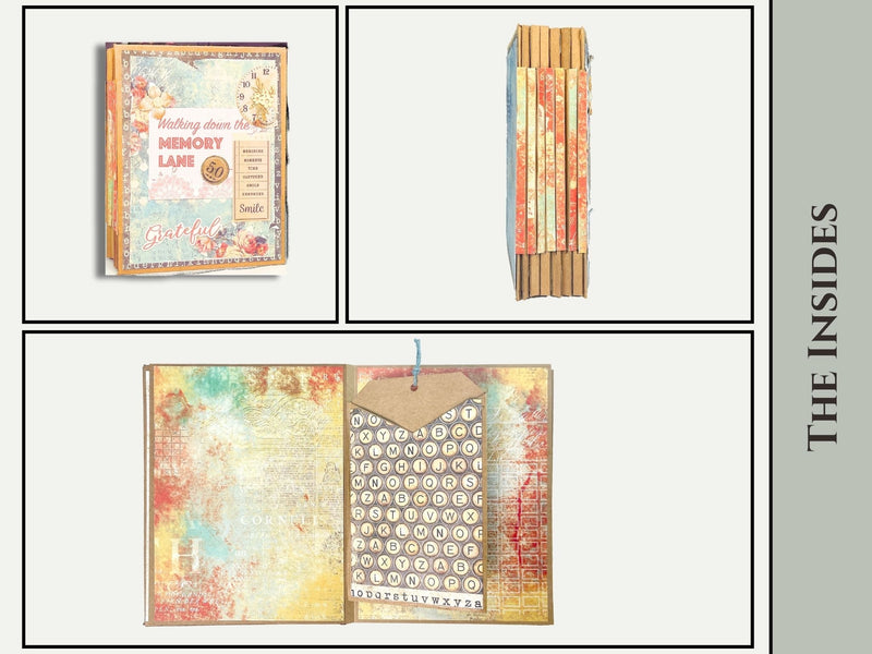 CrafTreat Scrapbook Blanks - Libro de acordeón con bisagras para manualidades - Papel Kraft-6