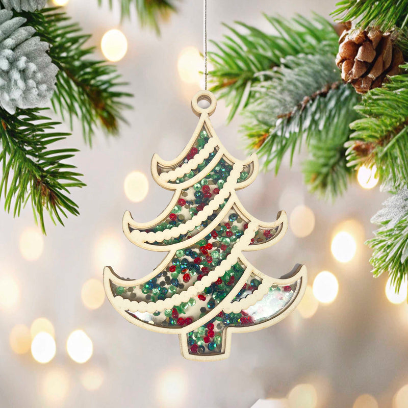 CrafTreat 3D Shaker Chipboard - Christmas Tree-1