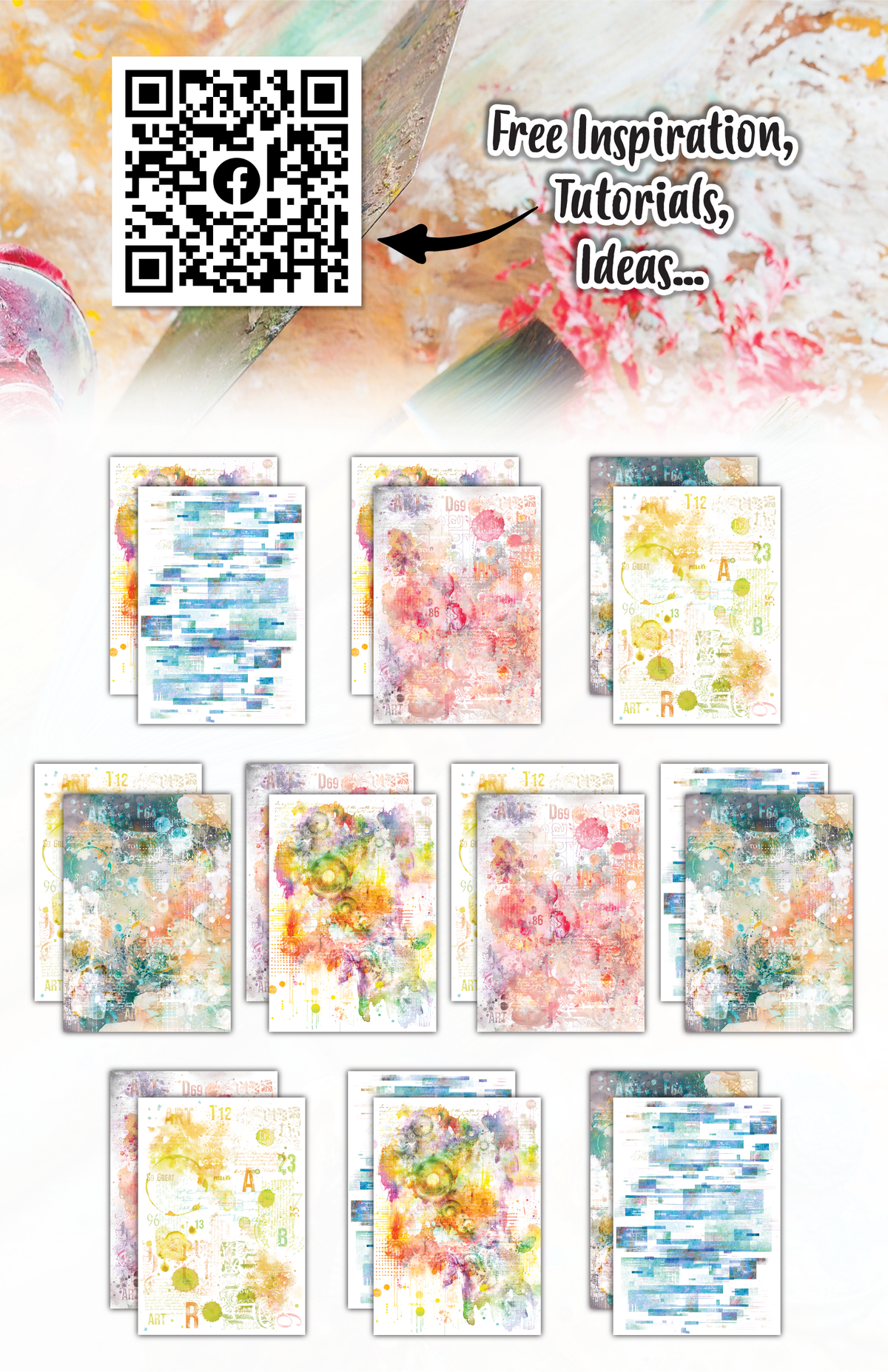 AALL and Create - Papel de diseño A5 - Colourful Cascade-2