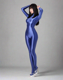 Spandex Nylon Full Bodysuit Back Zipper Zentai Shinny Cosplay Jumpsuit-13