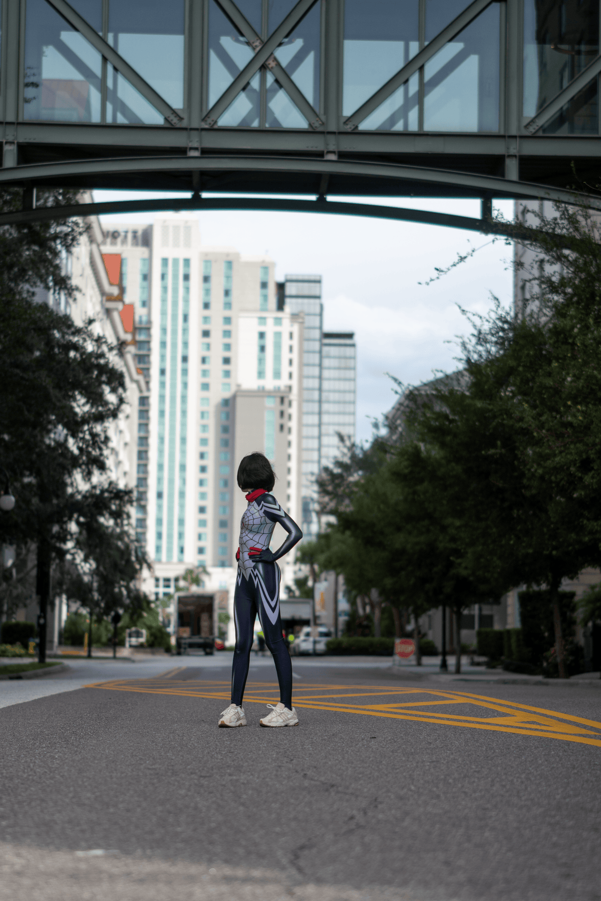 [Inventory Clearance] Super Hero Spider Cindy Cosplay Full Bodysuit Halloween Costume Zentai-5
