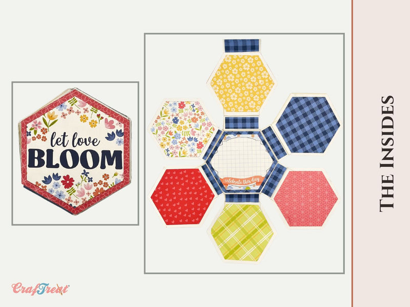Craftreat Scrapbook Blank Quick Folio - Hexagon Fold Out-6