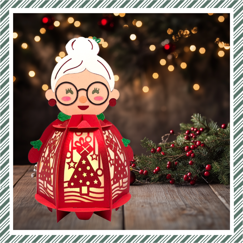 Lanterne en papier DIY CrafTreat - Madame Noël-5