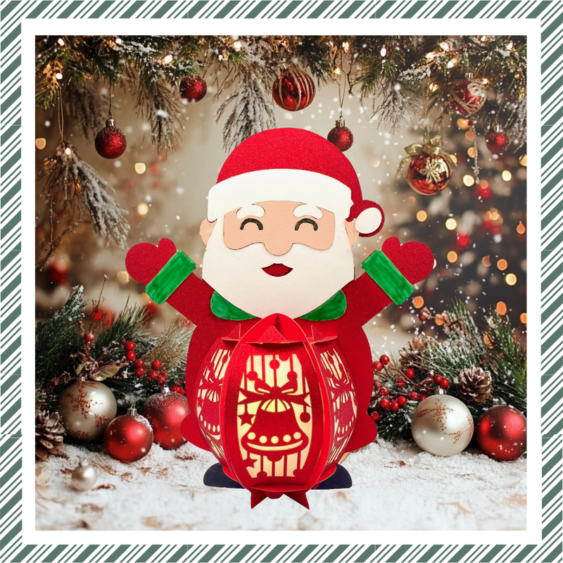 Lanternes en papier CrafTreat à faire soi-même - Père Noël-5