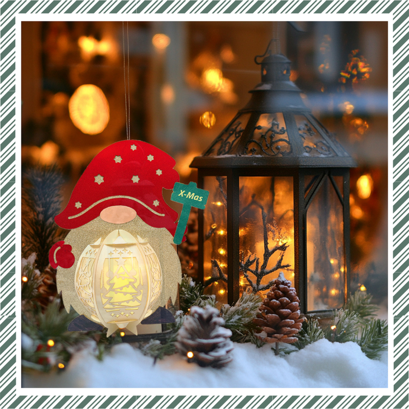 CrafTreat Lanternes en papier à monter soi-même - Gnome-5