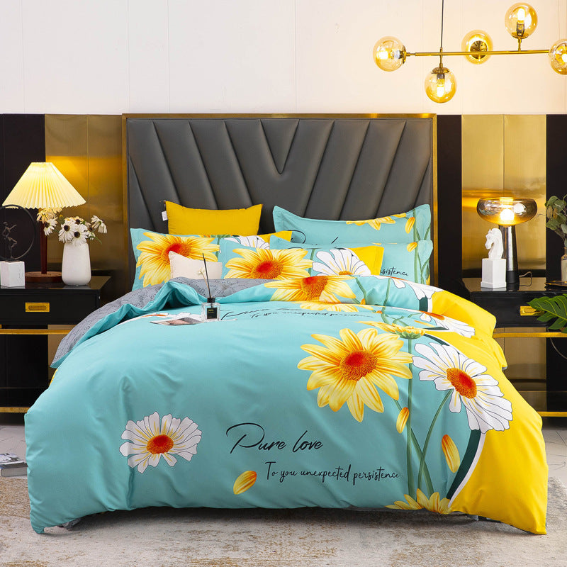 Brushed Floral Winter Bedding Set-11
